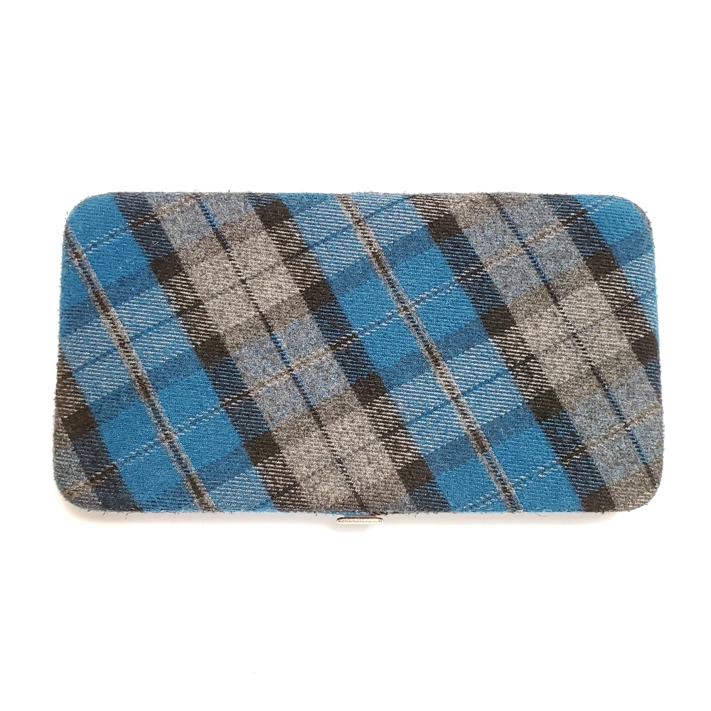 Tartan Plaid Fabric Hard Sided Wallet